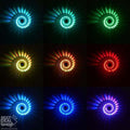 2 Peças de Luzes Decorativas de Parede em Espiral